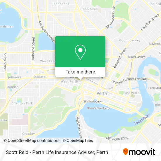 Mapa Scott Reid - Perth Life Insurance Adviser