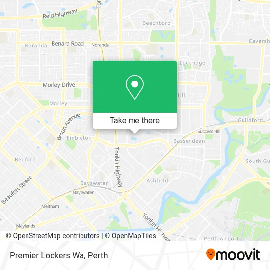 Mapa Premier Lockers Wa