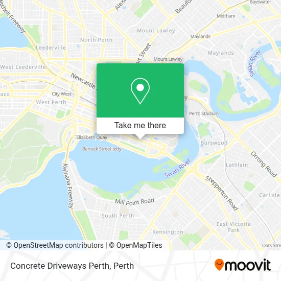 Mapa Concrete Driveways Perth