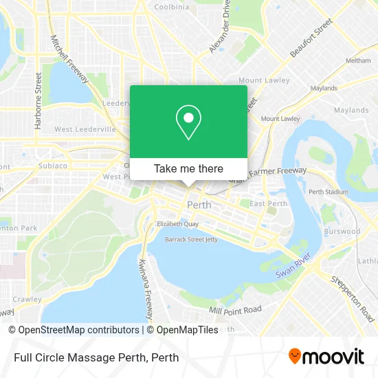 Mapa Full Circle Massage Perth