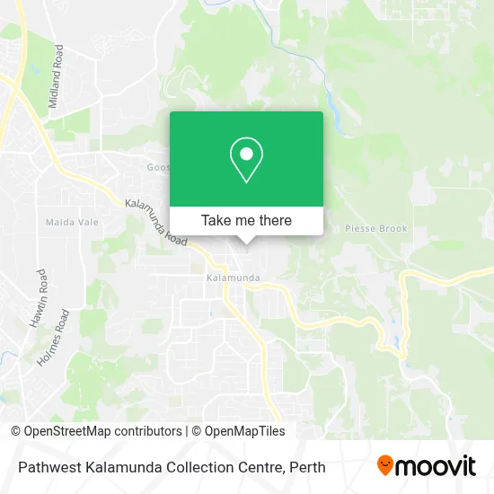 Mapa Pathwest Kalamunda Collection Centre