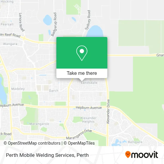 Mapa Perth Mobile Welding Services