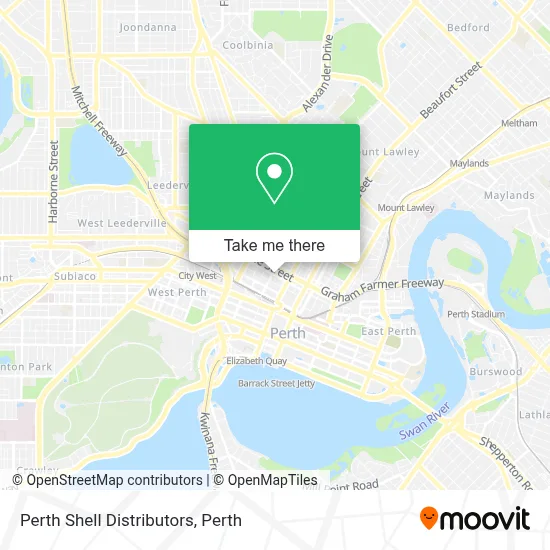 Perth Shell Distributors map