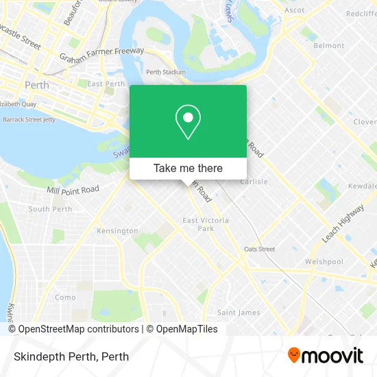 Mapa Skindepth Perth