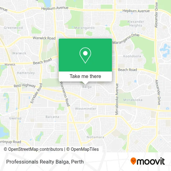 Professionals Realty Balga map