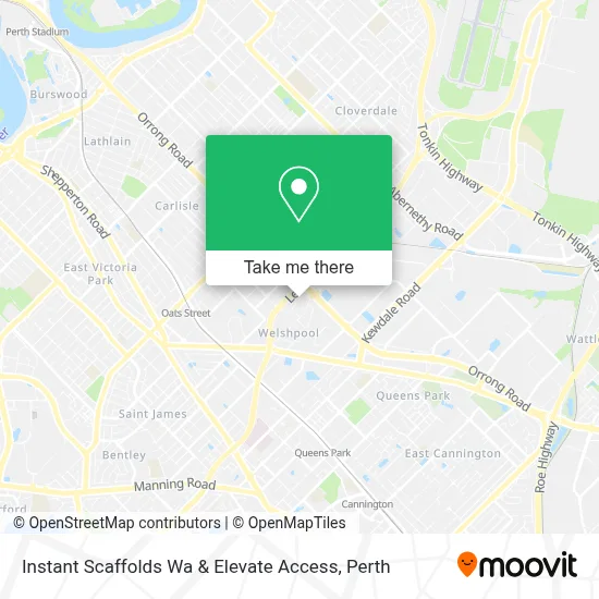 Mapa Instant Scaffolds Wa & Elevate Access