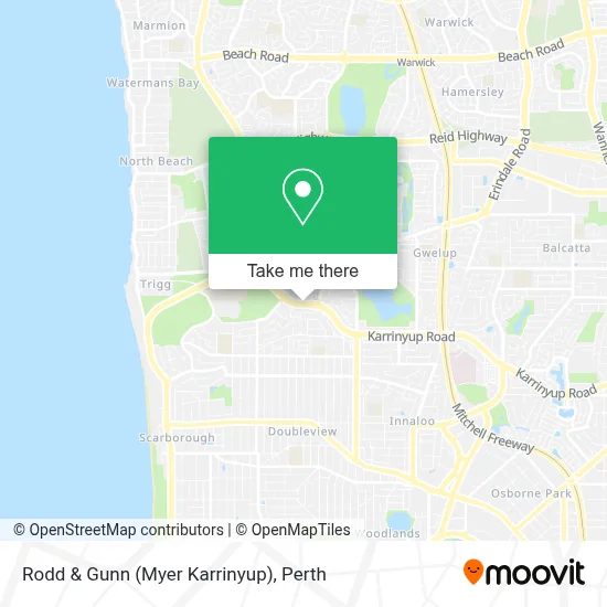 Rodd & Gunn (Myer Karrinyup) map