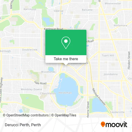 Mapa Derucci Perth