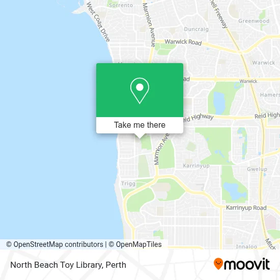 Mapa North Beach Toy Library