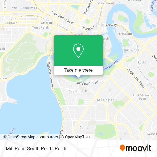 Mapa Mill Point South Perth