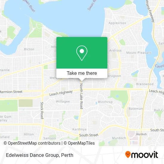 Mapa Edelweiss Dance Group