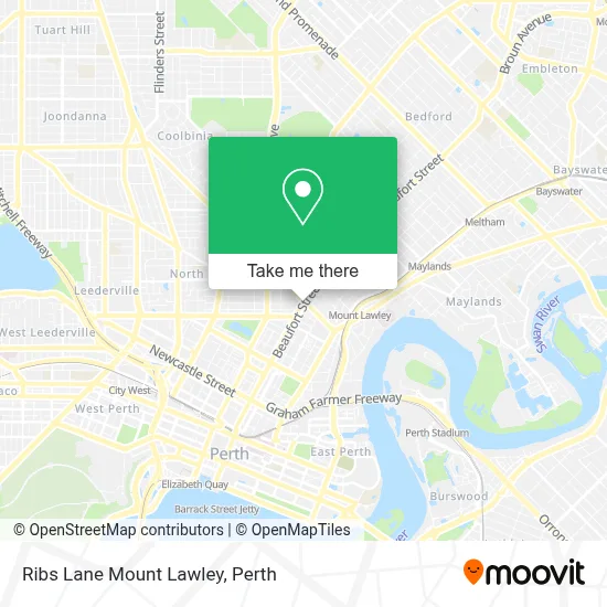Mapa Ribs Lane Mount Lawley