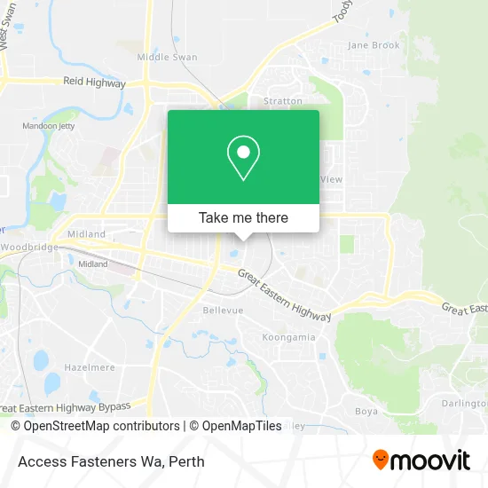 Mapa Access Fasteners Wa
