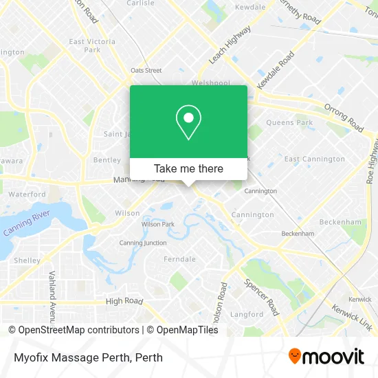 Mapa Myofix Massage Perth