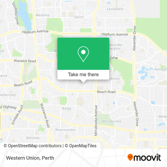 Mapa Western Union