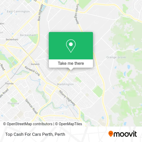 Mapa Top Cash For Cars Perth