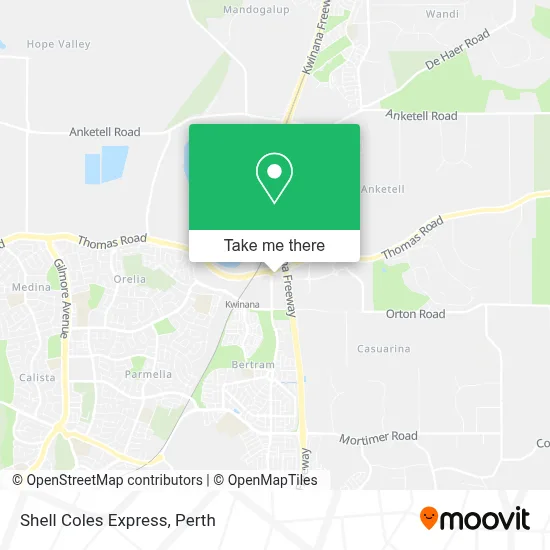 Mapa Shell Coles Express
