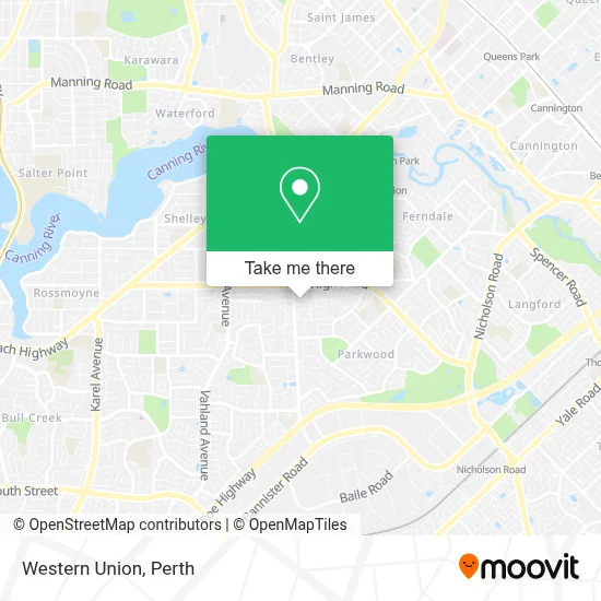 Mapa Western Union