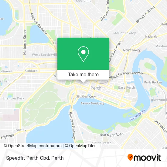 Mapa Speedfit Perth Cbd