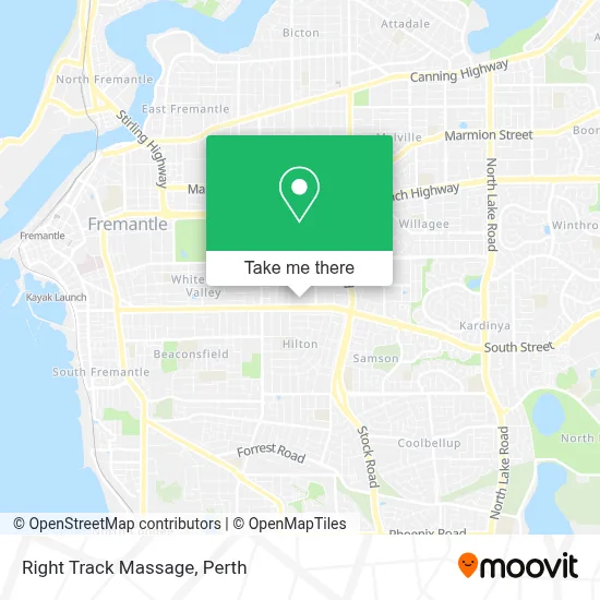 Mapa Right Track Massage
