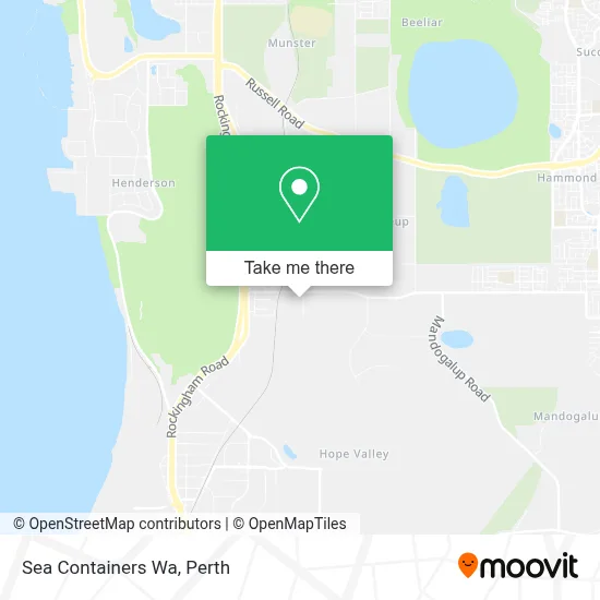 Mapa Sea Containers Wa