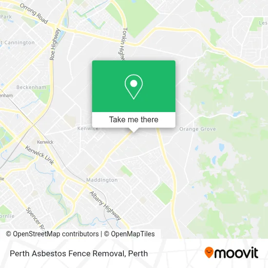 Mapa Perth Asbestos Fence Removal