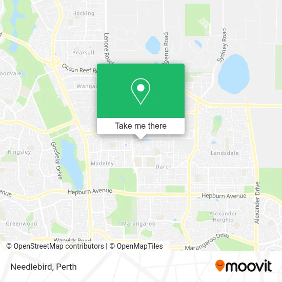 Mapa Needlebird
