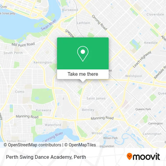 Mapa Perth Swing Dance Academy