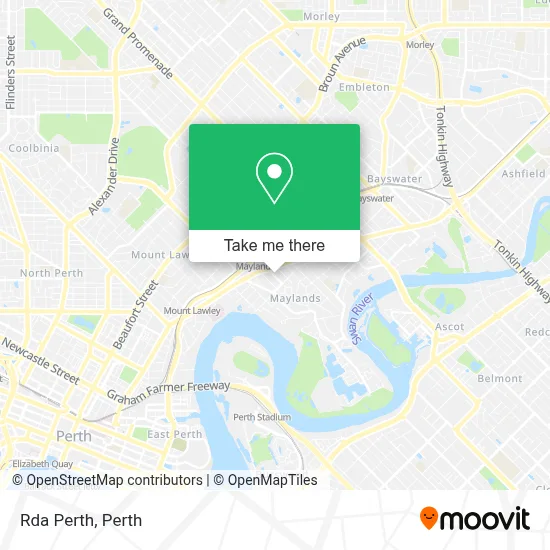 Mapa Rda Perth
