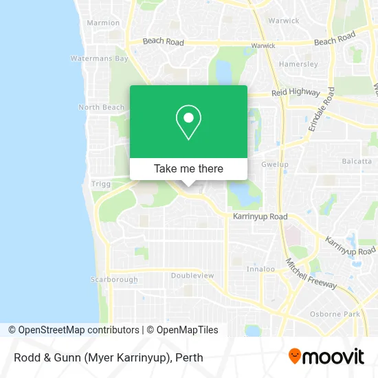 Mapa Rodd & Gunn (Myer Karrinyup)
