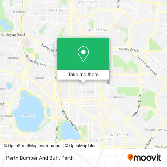 Perth Bumper And Buff map