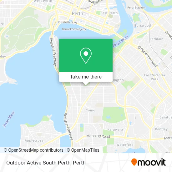 Mapa Outdoor Active South Perth
