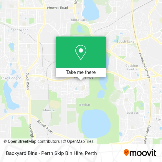 Mapa Backyard Bins - Perth Skip Bin Hire