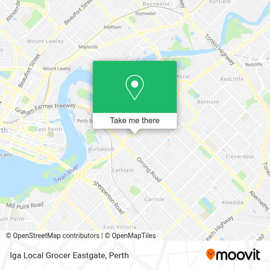 Mapa Iga Local Grocer Eastgate