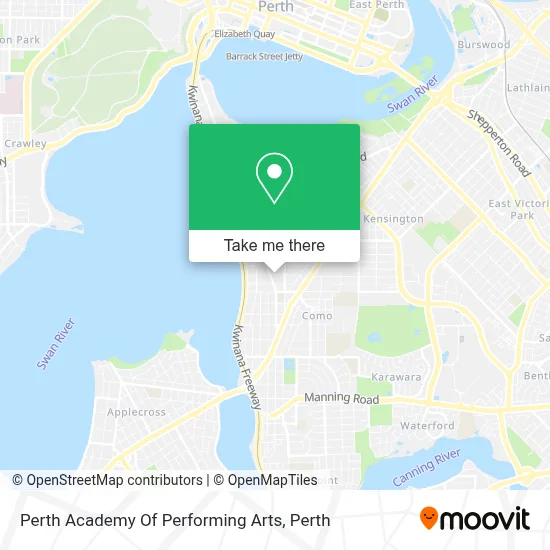 Mapa Perth Academy Of Performing Arts