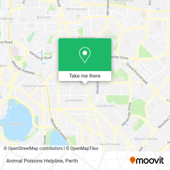 Mapa Animal Poisons Helpline