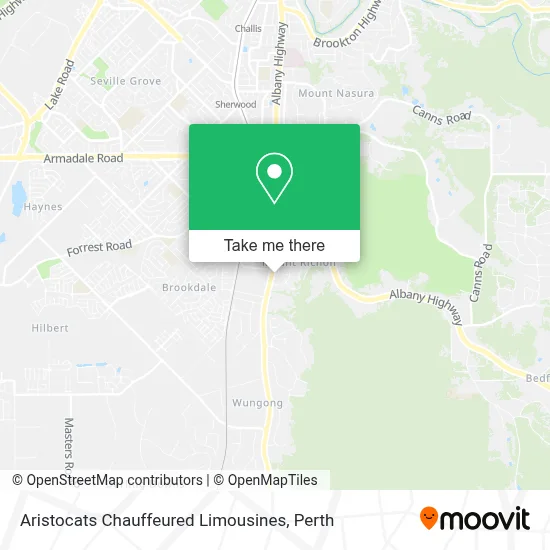 Mapa Aristocats Chauffeured Limousines