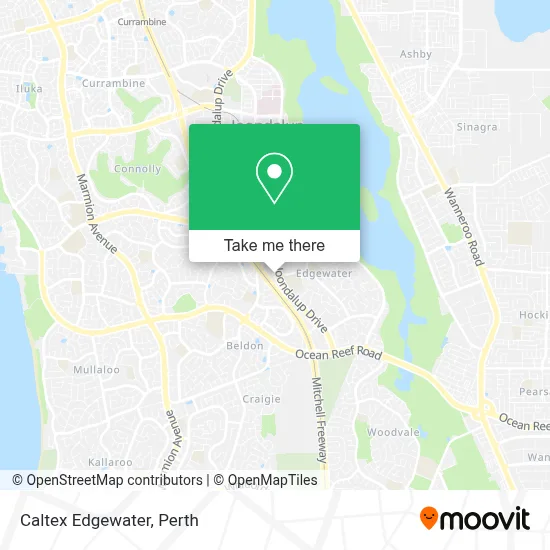 Caltex Edgewater map