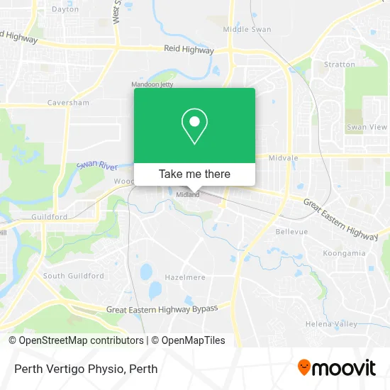 Mapa Perth Vertigo Physio