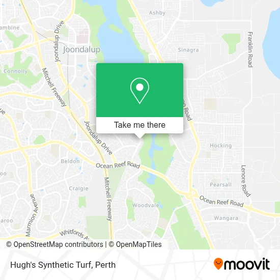 Mapa Hugh's Synthetic Turf