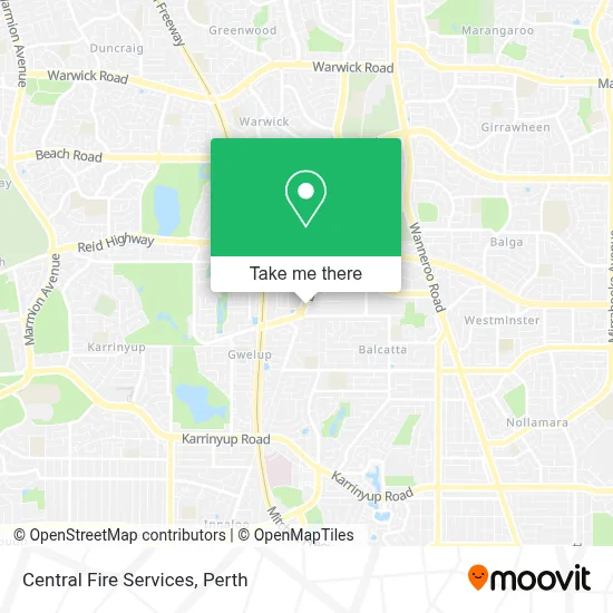 Mapa Central Fire Services