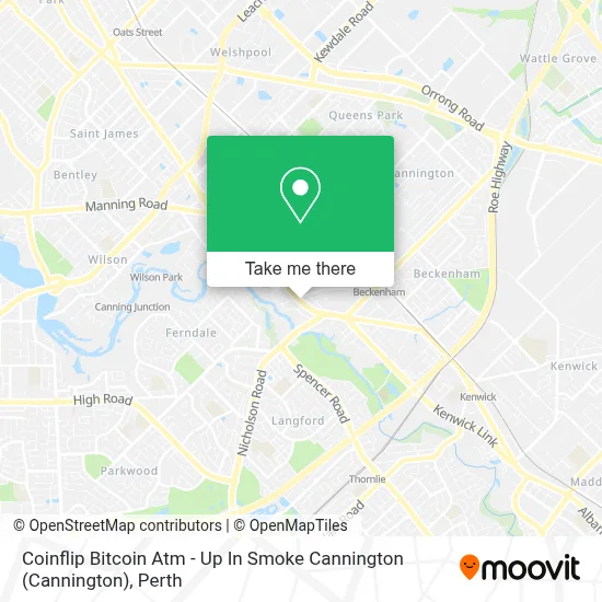 Mapa Coinflip Bitcoin Atm - Up In Smoke Cannington