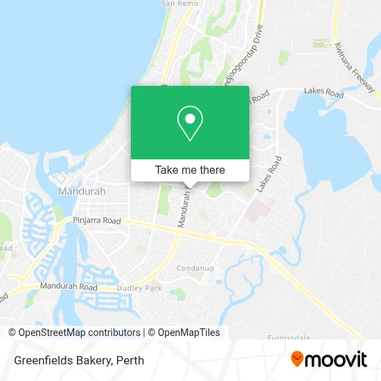 Mapa Greenfields Bakery