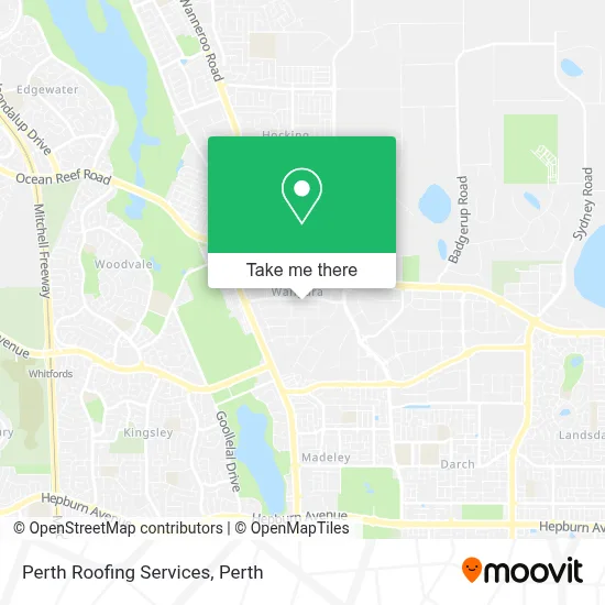 Mapa Perth Roofing Services