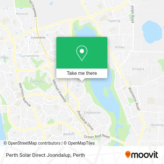Mapa Perth Solar Direct Joondalup