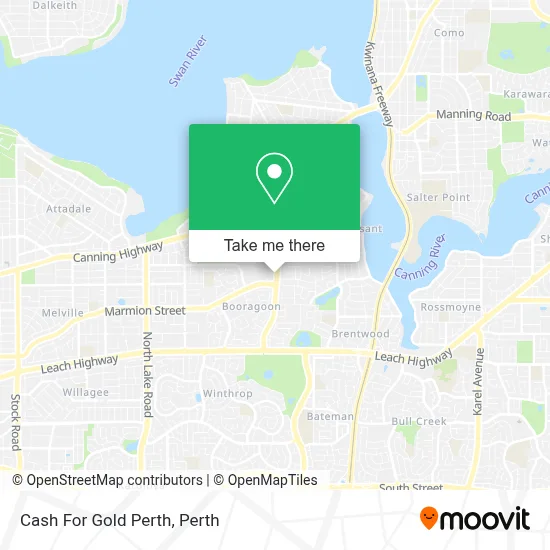 Mapa Cash For Gold Perth