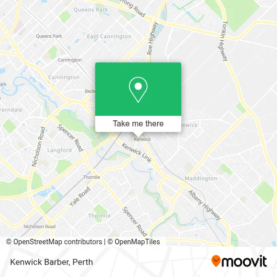 Mapa Kenwick Barber