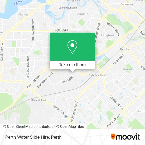 Mapa Perth Water Slide Hire