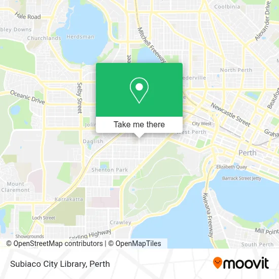 Mapa Subiaco City Library