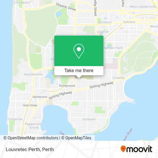 Mapa Louvretec Perth